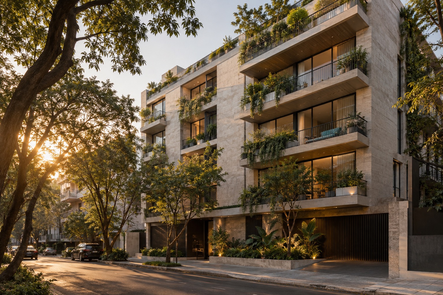 Conceptual residential architecture inspired by Mexico City.